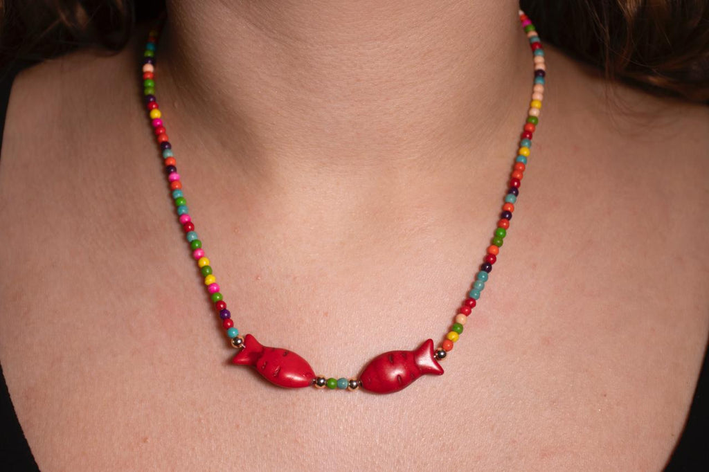 Colar Tropical Vermelho