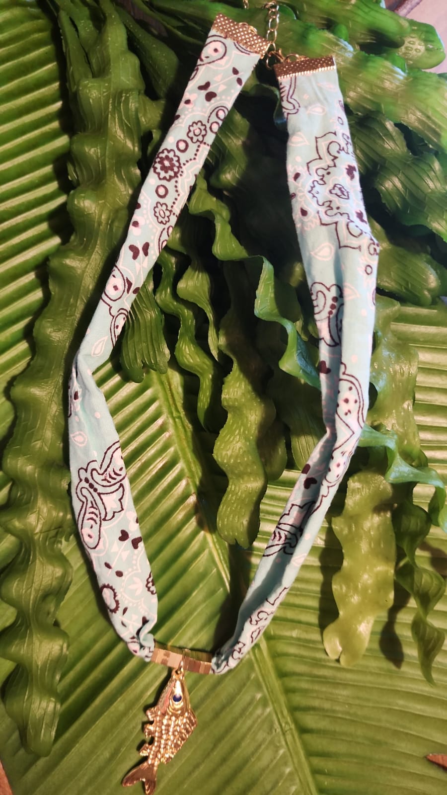Colar Peixe Bandana Azul
